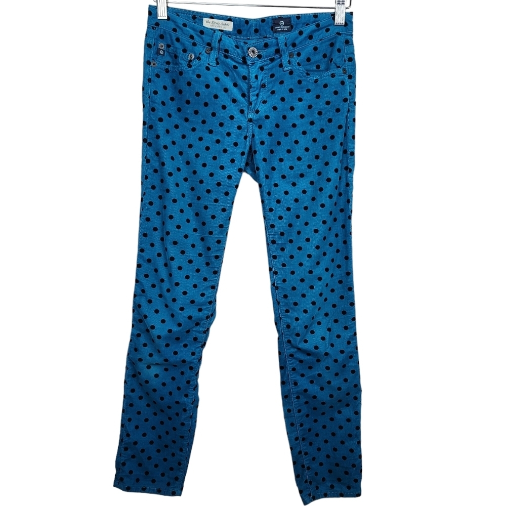 Adriano Goldschmied AG Stevie Ankle Slim Straight Leg Polka Dot Women's Size 25 - Picture 2 of 12